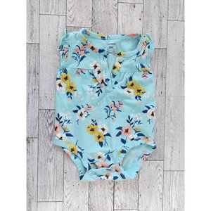 Carter's Floral Frilly Onesie - Baby Girl 3 Months